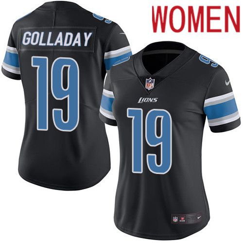 Women Detroit Lions 19 Kenny Golladay Nike Black Vapor Limited NFL Jersey